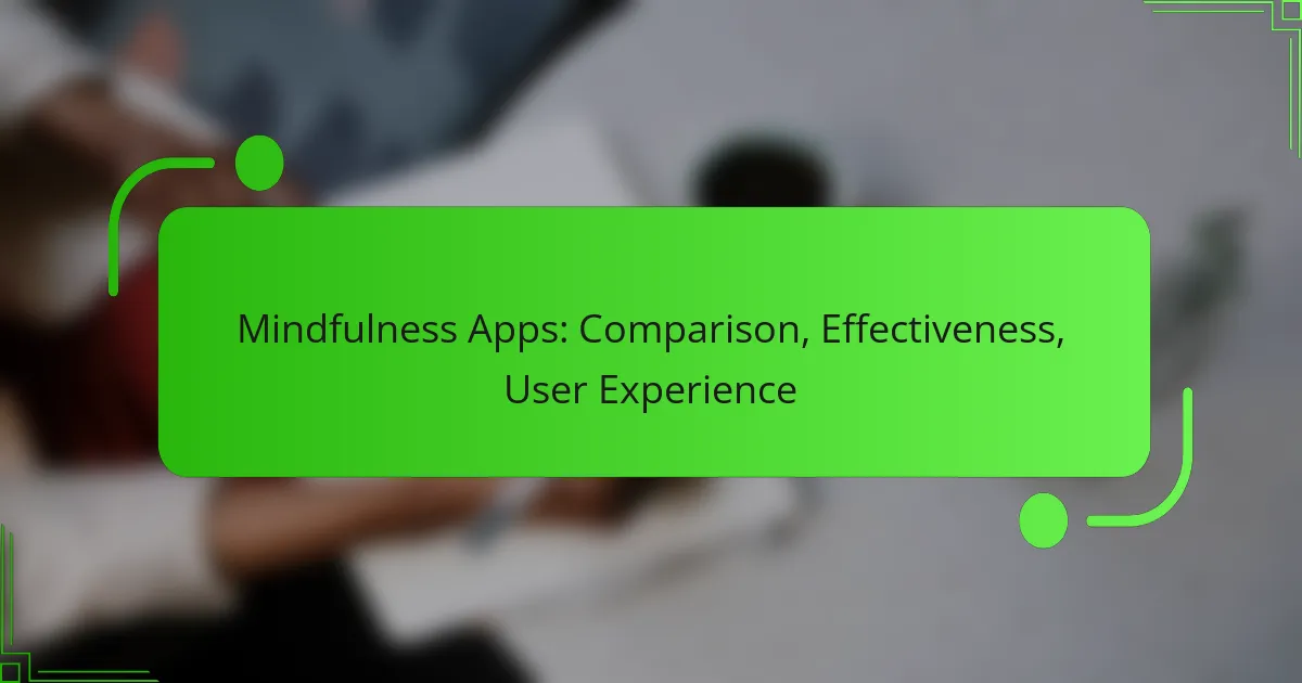 Mindfulness Apps: Comparison, Effectiveness, User Experience