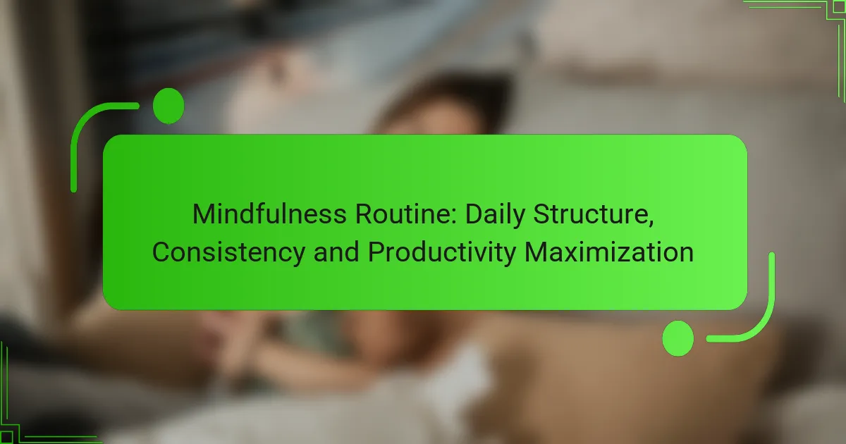 Mindfulness Routine: Daily Structure, Consistency and Productivity Maximization